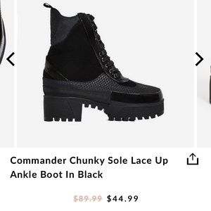 EGO brand Chunky sole commander platform boots